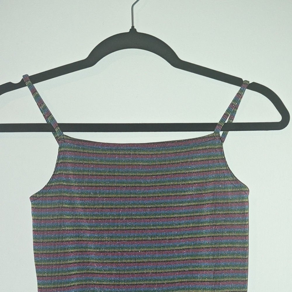 NWT Topshop Glitter Stripe Bodysuit
